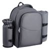 VEVOR Picnic Backpack, Beach Picnic Backpack Bag for 2 Person with Insulated Cooler Compartment, Detachable Bottle/Wine Holder, Lightweight Blanket