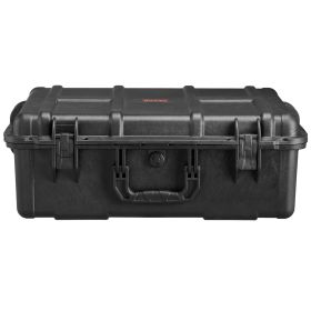 VEVOR Weatherproof Hard Case, Heavy Duty Protective Dry Box Case with Pre-cut Foam, and Retractable Pull Handles for Travel, Hunting, Military