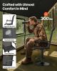 VEVOR Hunting Chair, 360Â° Silent Swivel, Lightweight Blind Chair, Heavy-Duty Steel Frame Ground Stool Seat, with Padded Armrests, Height Adjustable