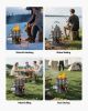 VEVOR Camping Rocket Stove, Wood Burning Portable Rocket Stove with Carrying Bag for Backpacking, SPCC Steel, Double Door, Burn Twigs