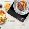 Induction Cooktop,1800W Portable Induction Burner & 10 Inch Fry Pan,110V-120V Hot Plate for Home, Electric Cooktop with 8 Power & 8 Temperature Levels