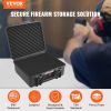 VEVOR Hard Pistol Cases with Pre-cut PU Foam, Waterproof & Dustproof Hard Gun Case for 6 Pistol, 19.3Ã—17.1Ã—8.3 in Lockable Pistol Case, Black