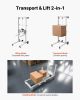 VEVOR Material Lift Winch Stacker, 551 lbs Capacity Pallet Truck Dolly, 70 in Max Lifting Height Manual Winch Stacker