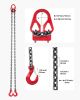 VEVOR Chain Sling, 5/16 in x 10 ft Lifting Chains with 2 Leg Grab Hooks, Heavy Duty G80 Alloy Steel Lifting Sling, 7000LBS Capacity
