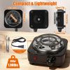Electric Charcoal Burner 500W Hookah Charcoal Burner Compact Coal Burner for Hooka Cubes Shisha with Grill and Tongs 5 Temperature Gears Thermostat Co